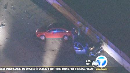 A fatal crash on the 405 Freeway backed up traffic for miles on Tuesday, Jan. 31, 2012.