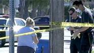 The body of a man was discovered in a blue, curbside recycling bin in South Los Angeles on Saturday morning.