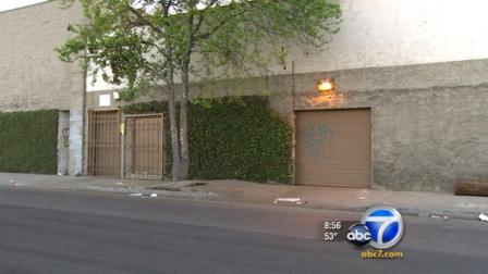 The area behind a CVS Pharmacy on South Vermont and West Slauson avenues is shown in this March photo. The severed heads of two large dogs were found in a trash bin in the area on Tuesday, March 20, 2012.
