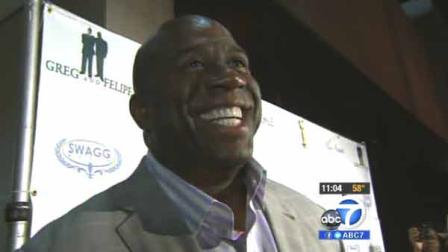 Magic Johnson is shown in this undated file photo.