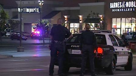 Two robbery suspects believed to be armed barricaded themselves in a Pier 1 Imports store in Manhattan Beach on Sunday, April 22, 2012.
