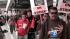 LAX workers protest on May Day :: Demonstrators at LAX protested what they called unsafe working conditions and attempts to block their union organizing.