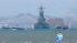 The USS Iowa on its way to San Pedro, Calif., from the San Francisco Bay on May 25, 2012.