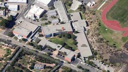 Malibu High School is seen in this satellite image from Google.