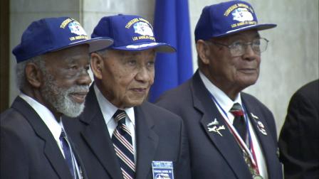 Members of the Tuskegee Airmen were honored for their heroic service in World War II by the Los Angeles County Board of Supervisors on Tuesday, June 19, 2012.