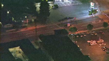 Police were at the scene of a barricade situation in Monrovia on Tuesday, June 26, 2012.