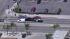 A CHP cruiser is seen rear-ending a truck during...