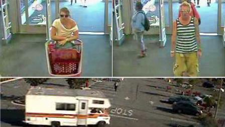 Suspects in an apartment break-in robbery near the UCLA-area are shown in surveillance camera still images from July 9, 2012.