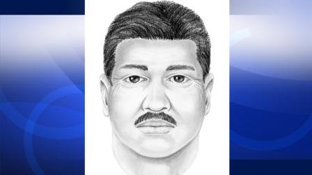 A police composite sketch shows the suspect wanted in a break-in near the intersection of 7th Street and Temple Avenue in Long Beach.