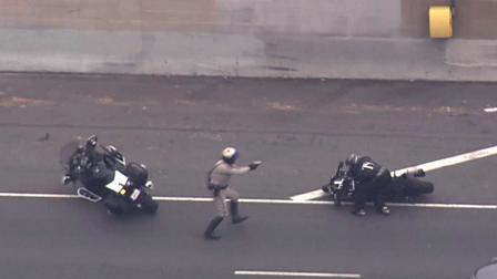 A motorcyclist was taken into custody after leading the California Highway Patrol on a high-speed chase Tuesday, July 24, 2012.