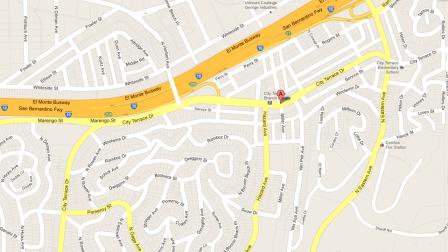 A map indicates the approximate location of a kidnapping attempt on Miller Avenue near City Terrace Drive in East Los Angeles on Friday, Aug. 3, 2012.