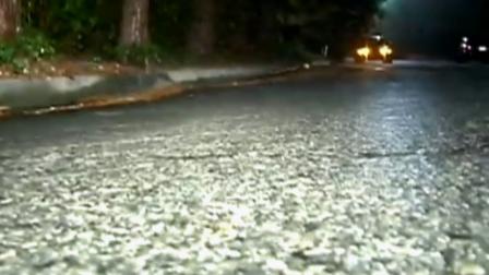 Thousands of gallons of water rushed through a neighborhood on the1500 block of Blue Jay Way in the Hollywood Hills on Friday, Aug. 24, 2012.