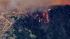 A brush fire is seen burning in the Sepulveda...