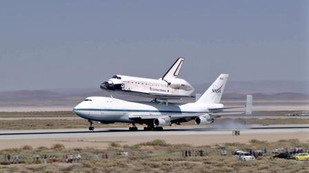 The space shuttle Endeavour arrived in Southern California, making a smooth landing at Edwards Air Force Base on Thursday, Sept. 20, 2012.