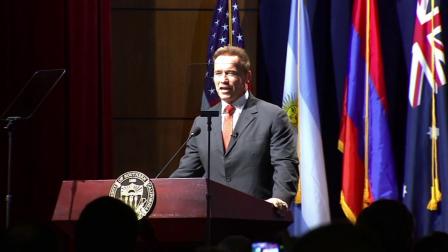 Arnold Schwarzenegger appeared at the University of Southern California on Monday to officially launch the USC Schwarzenegger Institute for State and Global Policy with a symposium on Monday, Sept. 24, 2012.