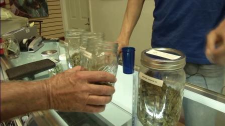 Medical marijuana is seen at a dispenary in Los Angeles in this undated file photo.