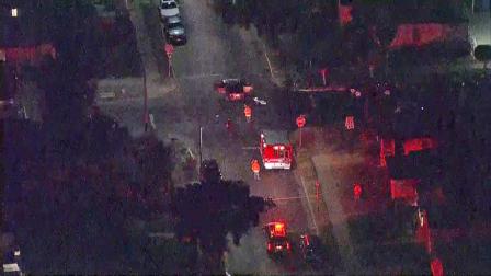 Three people were shot near West 66th Street and South Budlong Avenue in South Los Angeles about 9 p.m. Monday.