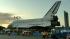 Space shuttle Endeavour makes a stop at a...