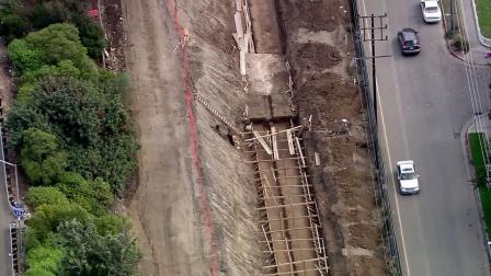 Construction for the Expo Line Extension is seen in this undated file photo.