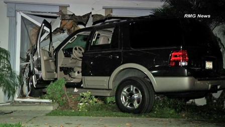 An SUV plowed through a condo in Chatsworth Saturday, Nov. 3, 2012.