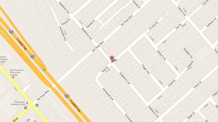 A map indicates the area in the 11700 block of Gladstone Avenue in Los Angeles where 32-year-old Leticia Turrubiates was found dead on March 16, 2000. Jose Espinoza was arrested on Thursday, Nov. 15, 2012 in connection with her murder.