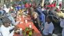 People are seen at the LA Mission for a pre-Thanksgiving meal on Wednesday, Nov. 21, 2012.