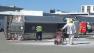 A truck carrying fuel flipped over on the eastside of LAX near Aviation Boulevard Saturday, Nov. 24, 2012.