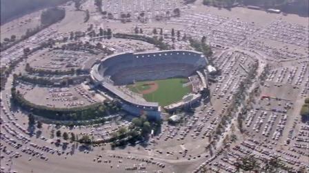 An aerial view shows Dodger Stadium in this undated file photo.