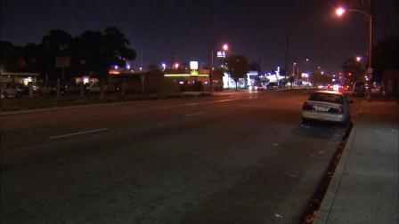 A man was struck and killed as he crossed Artesia Boulevard at Rose Avenue in Long Beach on Sunday, Dec. 9, 2012.