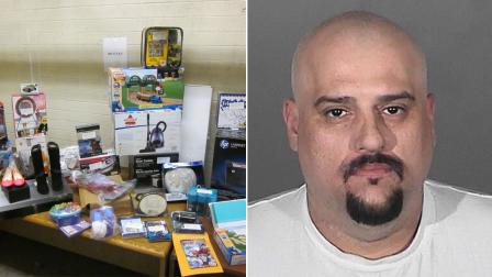 Michael Wieczorek, 42, was arrested for allegedly stealing a package off a porch of a Rancho Palos Verdes home. Investigators also found identity theft materials during a search of his home in San Pedro.