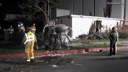 The Los Angeles Fire Department responded to the 11800 block of West Washington Boulevard after a driver plowed into the side of the Seventh-Day Adventist Church on Monday, Dec. 31, 2012.