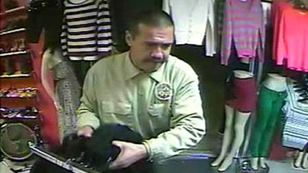 A man, seen in this surveillance footage still image, is wanted for stealing clothes from a store in the 1200 block of South Lorena Street on Monday, Dec. 17, 2012.