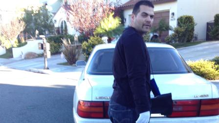 This cellphone photo shows one of two men who broke into a house on the 26100 block of Quartz Meza Lane on Thursday, Jan. 3, 2013, according to the Los Angeles County Sheriffs Department.