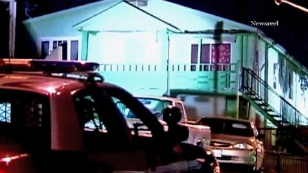 A man was barricaded in his East Los Angeles home on Wednesday, Jan. 16, 2013.