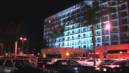 Police respond to the scene of a standoff at a Motel 6 located in the 5100 block of Century Boulevard in Inglewood on Friday, Jan. 18, 2013.