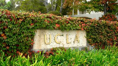 File photo of a sign on the University of California, Los Angeles, campus.