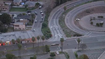 An aerial view of the 105 Freeway westbound on and off-ramps at Long Beach Boulevard in Lynwood is seen in this photo taken on Tuesday, Jan. 22, 2013.