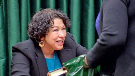 U.S. Supreme Court Justice Sonia Sotomayor is shown during a book signing for her autobiography, My Beloved World in Pasadena on Friday, Jan. 25, 2013.