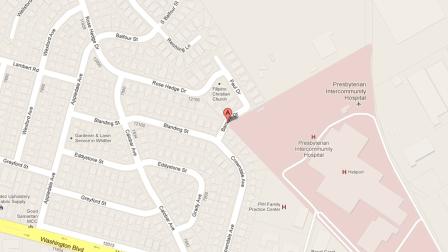 A map indicates the area near the 7800 block of Barnum Drive in Whittier where a man was shot to death on Friday, Feb. 1, 2013.