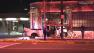 A suspected reckless driver evading police hit a bicyclist before crashing a pickup truck into Wurstkuche on Sunday, Feb. 10, 2013. The restaurant is located at 625 Lincoln Boulevard in Venice.