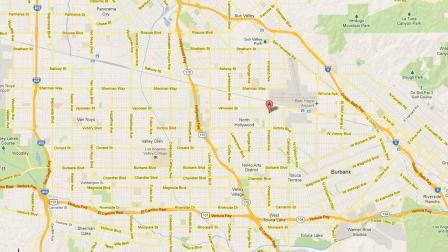 An LAPD officer-involved shooting happened near Vineland and Archwood in North Hollywood Sunday night, Feb. 24, 2013.