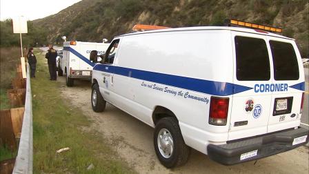 Human bones were discovered Sunday, Feb. 24, 2013, at a location on La Tuna Canyon Road near Sunland, south of the 210 Freeway.