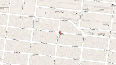 A map indicates the area near the 3800 block of East 52nd Street in Maywood where a man was shot to death in his backyard on Saturday, March 2, 2013.