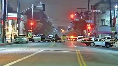 An investigation is under way after a man was wounded by police following a confrontation near Sunset Boulevard and Echo Park Avenue in the Echo Park section of Los Angeles on Tuesday, March 19, 2013.