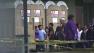 Students wait to use port-a-potties at 107th Street Elementary School in South Los Angeles on Tuesday, March 19, 2013.