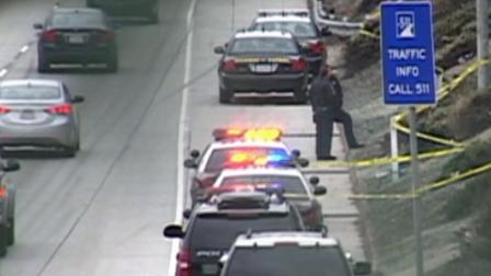 A body was discovered in a shallow grave near the Lakewood onramp on the westbound 105 Freeway on Sunday, April 14, 2013.