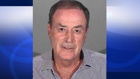 NBC Sports announcer Al Michaels is seen in this mug shot following his arrest on suspicion of DUI on Friday, April 19, 2013. (Courtesy Santa Monica PD)