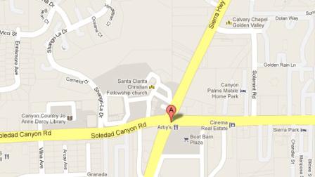 A suspect shot at sheriffs deputies near Sierra Highway and Soledad Canyon Road Wednesday night.