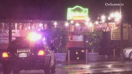 Authorities respond to the scene of a stabbing at Iguanas Bar located on the 8500 block of Rosemead Boulevard in Pico Rivera on Monday, May 6, 2013.