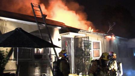 A fire broke out at an apartment building on the 1000 block of South San Gabriel Boulevard on Friday, May 17, 2013.